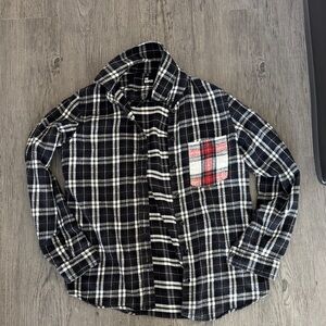 The Kooples Black and White Checkered Shirt